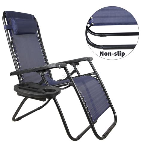 Birchtree Folding Garden Patio Chair Sun Lounger Recliner Zero Gravity