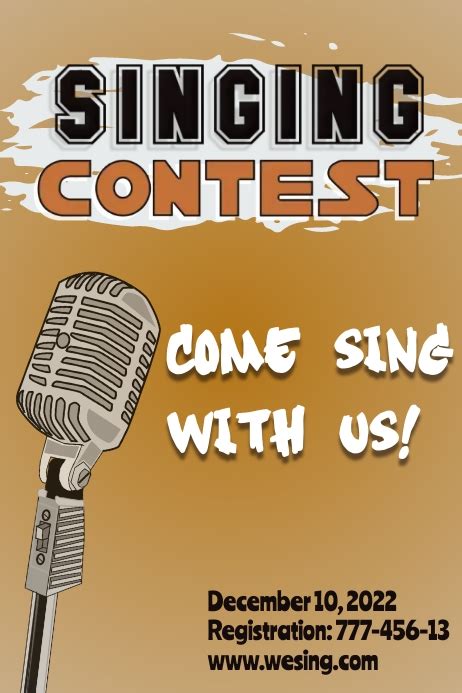 Singing Contest Template Postermywall