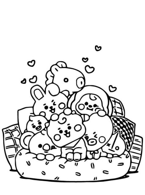 Bt21 Cooky Coloring Pages - JuanilMathews