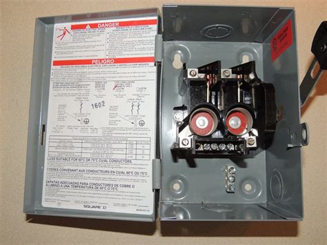 Square D 30 Amp 2 Pole Fusible Light Duty Safety Switch Disconnect 40275 274 05 Ebay