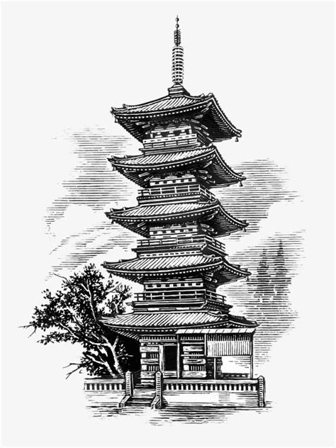 Pagoda Sketch At Explore Collection Of Pagoda Sketch