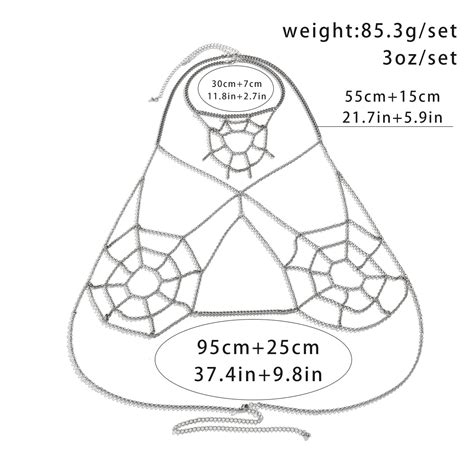 Gothic Halloween Chain Body Chain Female Personality Spider Web Bikini