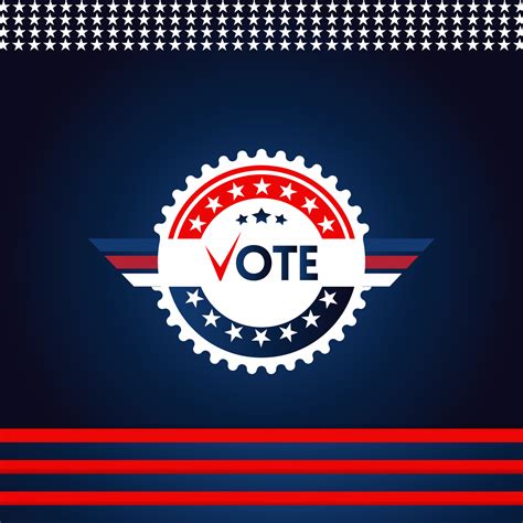 Election Day Vote Banner Design With Seal Style 01 5033316 Vector Art