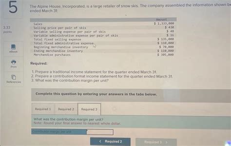 Solved 1 Prepare A Traditional Income Statement For The