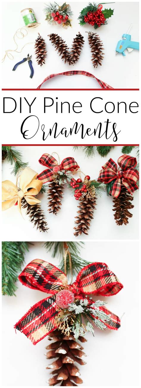 DIY Pine Cone Ornaments | Domestically Creative