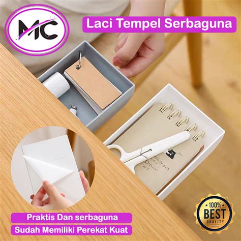 Jual Laci Tempel Bawah Meja Kotak Tempat Tambahan Penyimpanan Serbaguna