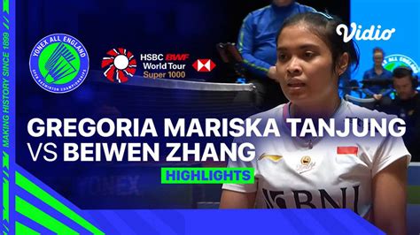 Women S Singles Gregoria Mariska Tunjung Ina Vs Beiwen Zhang Usa