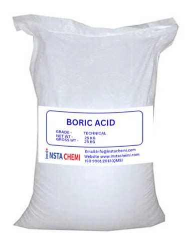 Industrial Grade Boric Acid Powder 10043 35 3 50kg Drum At Rs 123 Kg In Noida