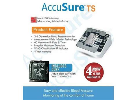 Accusure Ts Automatic Blood Pressure Monitor