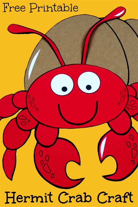 Free Printable Hermit Crab Craft Mama Likes This