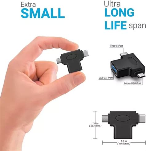 Convertidor Otg 2 En 1 Usb 30 A Micro Usb Y Adaptador Tipo Envío Gratis