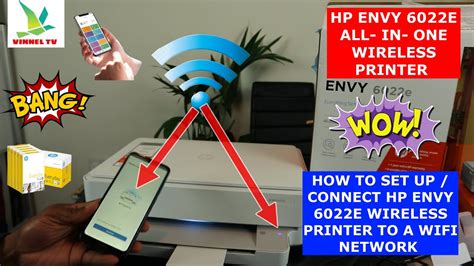 How To Set Up Connect Hp Envy 6022e Wireless Printer To A Wifi Network Youtube