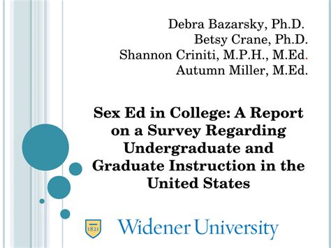 Pdf Sex Ed In College A Report On A Survey Regarding Undergraduate