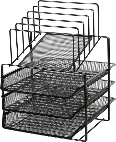 Exerz Organizador Oficina Bandejas De 3 Capas De Alambre Con 5