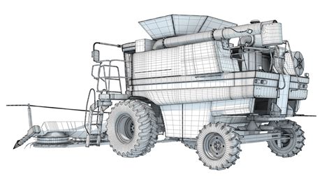 John Deere Combine Line Drawing