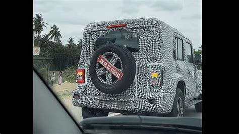 Five Door Mahindra Thar Spied Testing Ahead Of August Debut Carwale