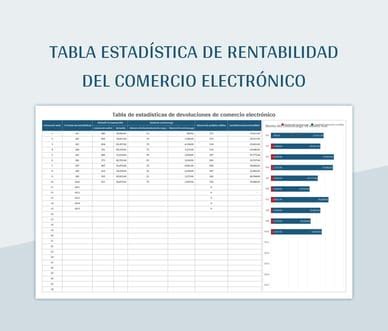 Plantilla de Formato Excel Tabla Estadística De Rentabilidad Del