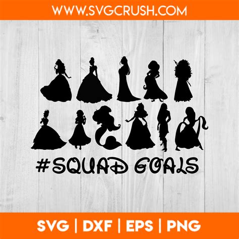 Disney Princess Squad Goals SVG