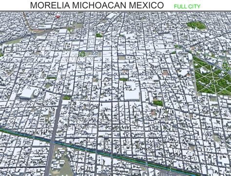 Morelia Michoacan Mexico 30km 3D model - Download City on 3DModels.org