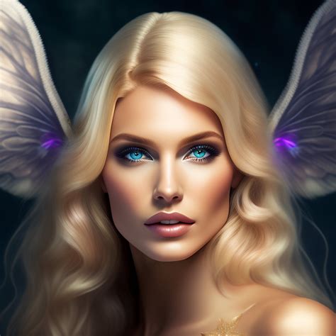 Lexica Angel Woman With Blonde Hair And Fairy Wings