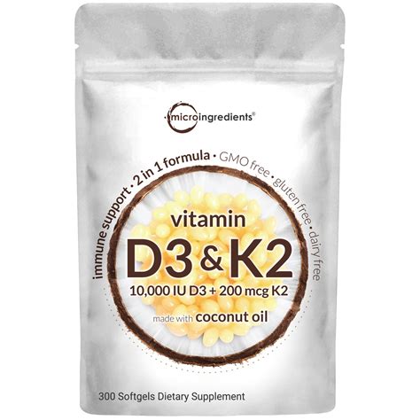 Best Vitamin D3 And K2 Supplements Superior Blend For Optimal Health Benefits Micro Ingredients