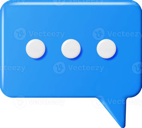 3d Blank Speech Bubble 35700229 Png