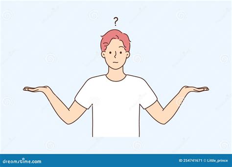 Confused Man Comparing Options Stock Vector Illustration Of Choice