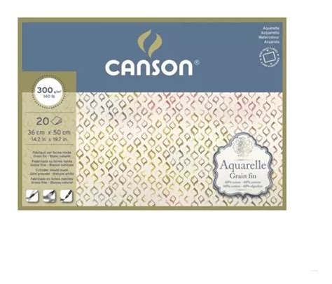 Bloque Canson Aquarelle De Grano Fino X G Hojas