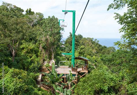 Ocho Rios Town Cable Car Transportation Stock Photo | Adobe Stock