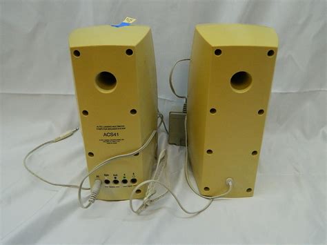 FL3413 Vintage ALTEC LANSING GATEWAY 2000 Computer Speakers 8 75 X 5 X