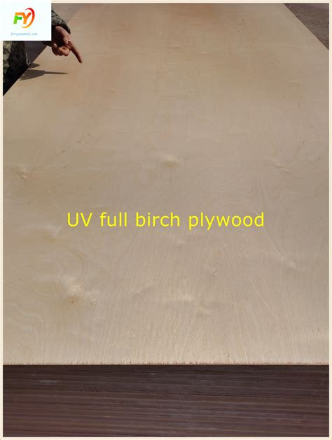 Uv Finished Full Birch Plywood Wbp Phenolic Glue Mm Mm Birch