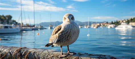 Free Photo | Lone seagull sitting peacefully on the boat's border