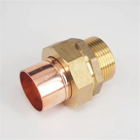 34 Bsp X 22mm Brass Female Thread Socket Union To Copper End Feed