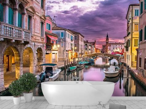 City Wall Mural Venice Italy Wallpaper Mural Cityscape Etsy