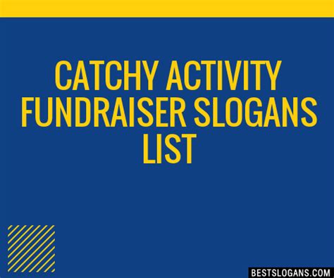 100+ Catchy Activity Fundraiser Slogans 2024 + Generator - Phrases ...