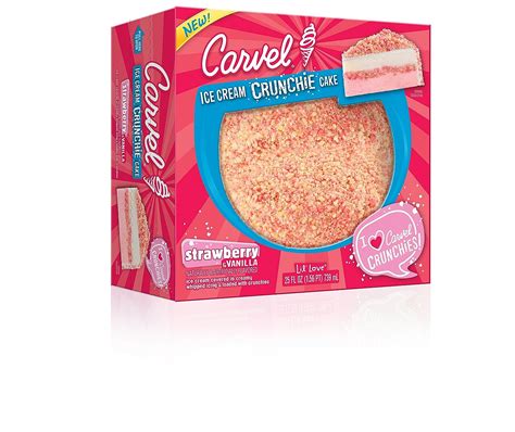 Carvel Lil Love Strawberry And Vanilla Ice Cream Crunchie Cake 26 08 Oz Grocery