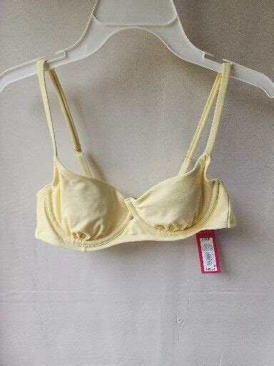 New Xhilaration Juniors Shirred Underwire Bikini Top Yellow Size L