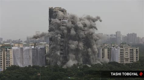 Noida Supertech Twin Towers Demolition Highlights Dust Settles On 9