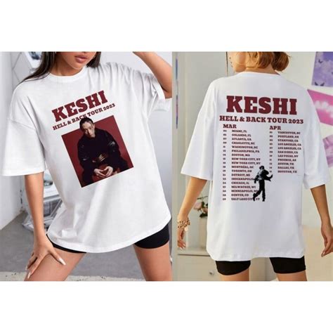 Keshi World Tour 2023 2 Side Shirt Hell Back T Shirt Hot Etsy