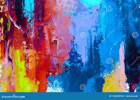 Abstract Oil Painting Background Oil On Canvas Texture Hand Dr Stock