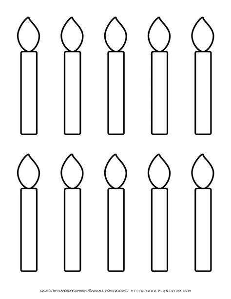 Candles Outline Ten Small Candles Planerium Quadro De