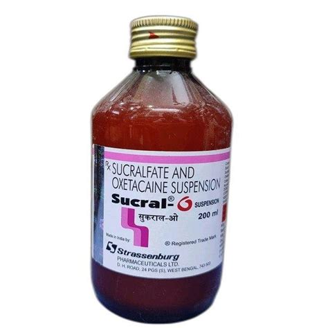 Sucralfate Oxetacaine Suspension 200 Ml At Rs 265 Bottle In