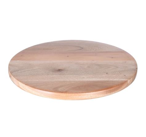 Wholesale Supplier Acacia Wooden Lazy Susan Organizer Farmhouse Table