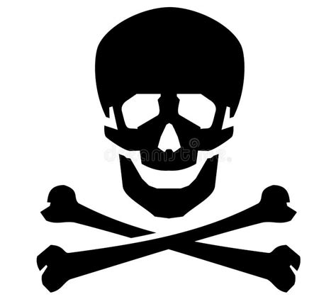 Jolly Roger Symbol Pirate Flag Skull And Crossbones Emblem Vector