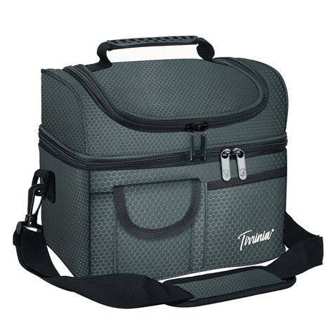 Tirrinia Portable Large Thermal Compact Insulated Lunch Bag With Double