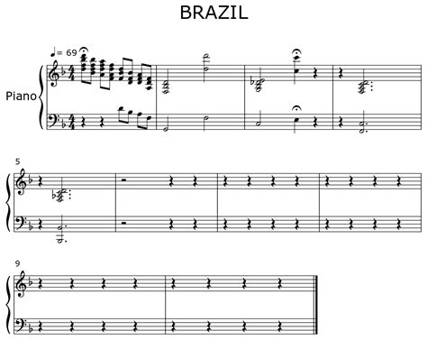 Brazil Sheet Music For Piano