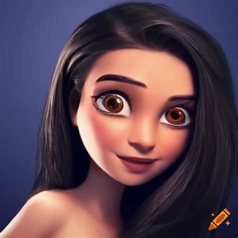 Illustration Of A Filipina Irish Woman From A Disney Pixar Inspired