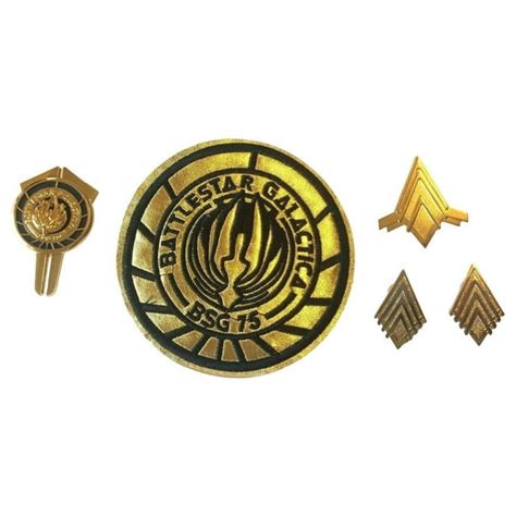 Battlestar Galactica Major Rank And Junior Wings Dress Uniform Pins And