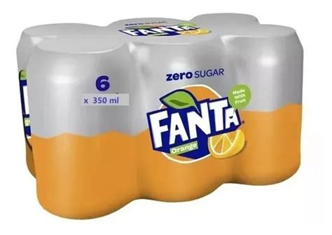 Pack 6 Refrigerante Fanta Zero Lata 350ml Sabor Laranja MercadoLivre