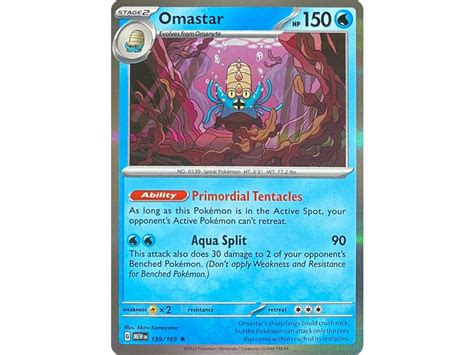 Omastar Pokémon 151 139165 Pokešov Sro